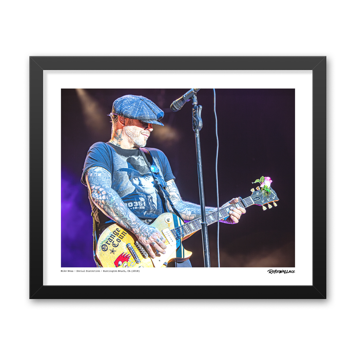Photo by Rob Wallace: Mike Ness of Social Distortion performing live at Surf City Blitz in Huntington Beach, CA in 2018.