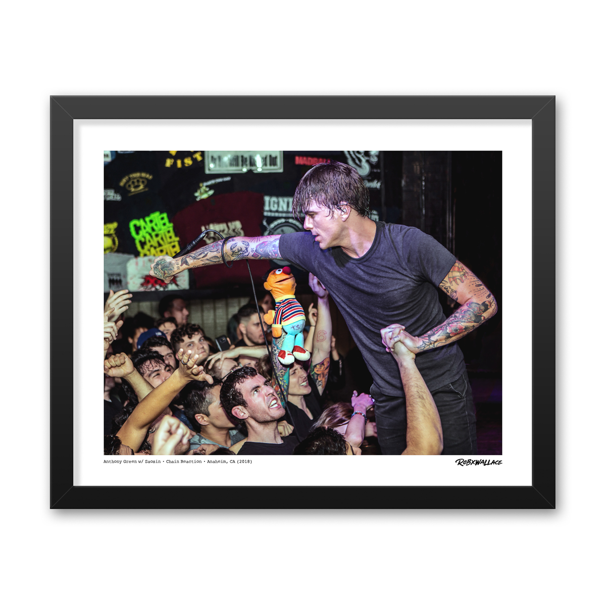 Photo by Rob Wallace: Anthony Green performing live with Saosin at Chain Reaction in Anaheim, CA in 2018.