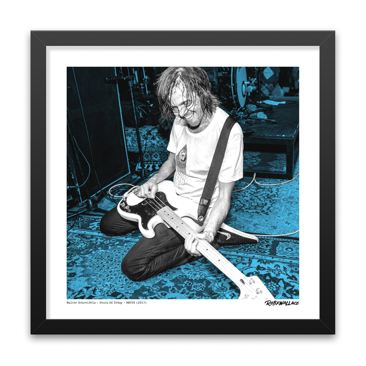 Photo by Rob Wallace: Walter Schreifels performing live with Youth of Today at REV30 in Riverside, CA in 2017.